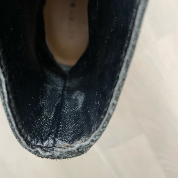 Lucky Brand “Tibly” Black Leather Booties with Bold Zipper Hardware - Picture 9 of 12